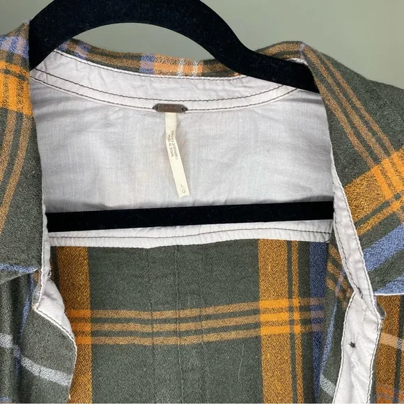 Free People Wesley Plaid Button Down Long Sleeve Top - Picture 9 of 10
